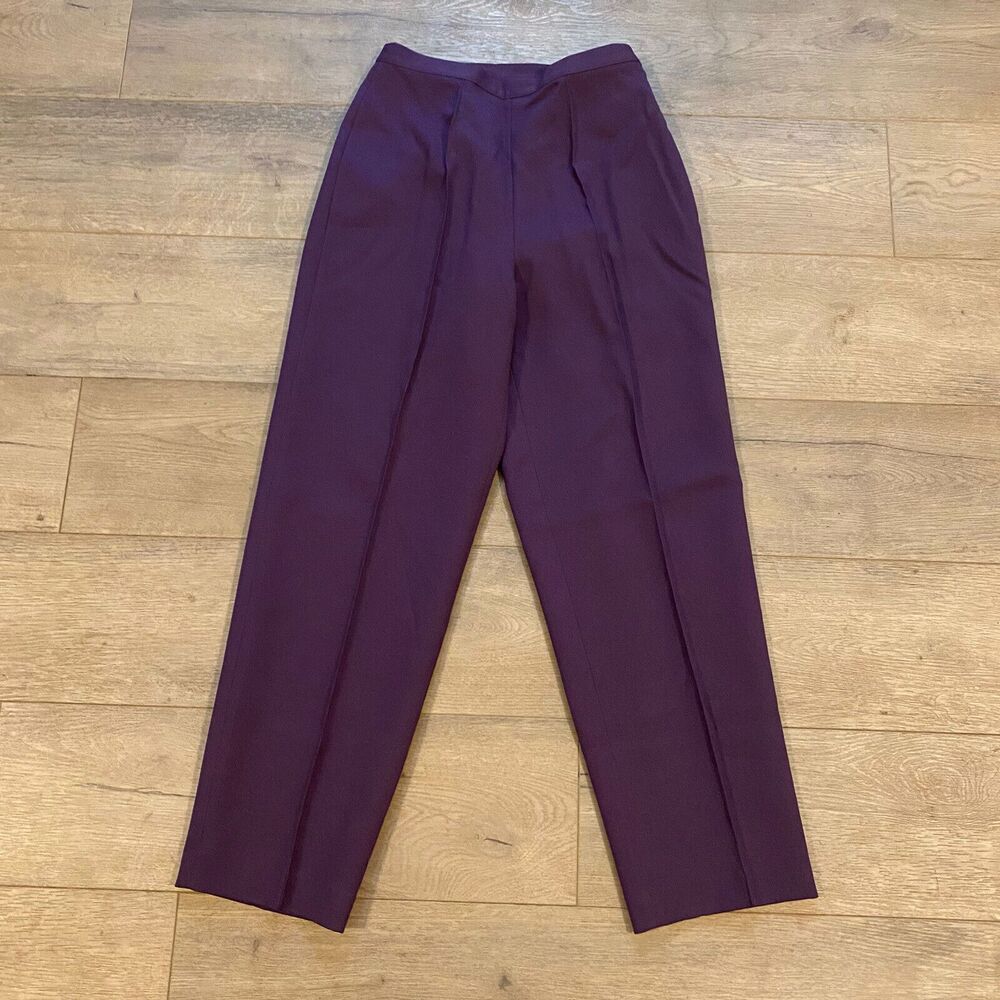 Together Casual Dress Pants ~ Sz 8P ~ Purple ~ High Rise ~ 28" Inseam ~ Pleated